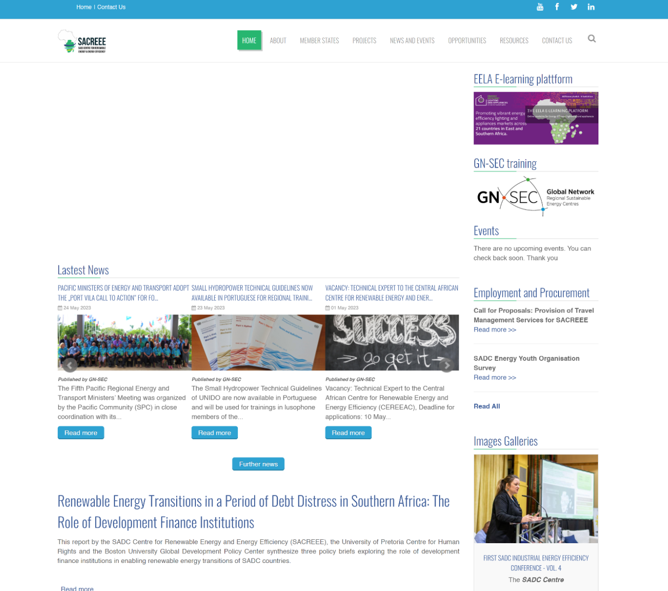 Screenshot of old website old website