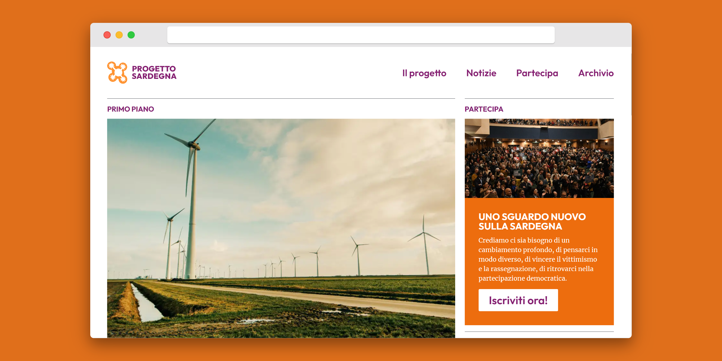 progetto sardegna - main website