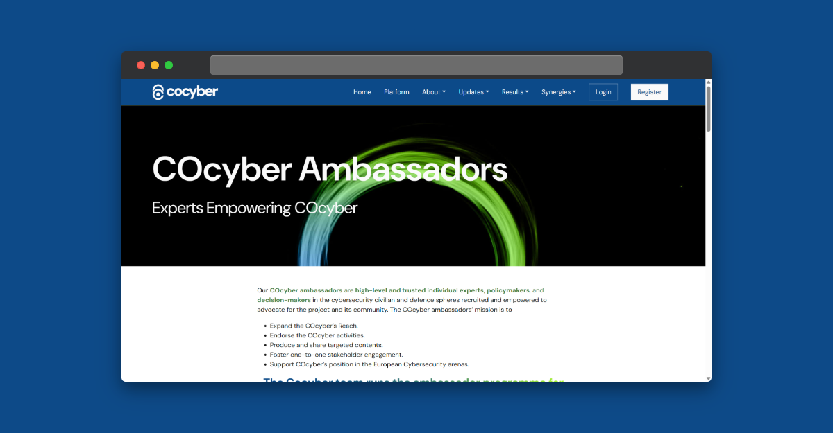 CoCyber Ambassadors Screenshot
